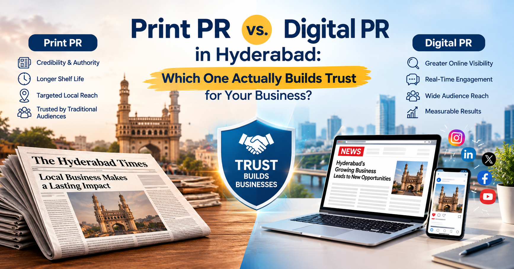 Print PR vs. Digital PR in Hyderabad: Which One Actually Builds Trust for Your Business?